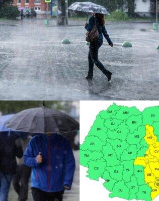 Vremea o ia razna! Cod galben de furtuni și grindină în București și 12 județe. Nu ieși din casă azi