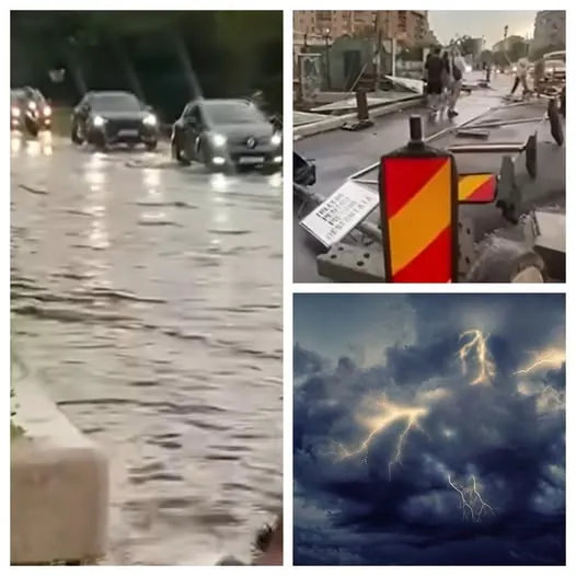 Cod portocaliu de vreme severă în Capitală. Mai multe județe din țară sunt vizate de avertizări meteo de ploi torențiale
