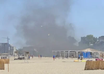 Incendiu izbucnit într-un container al salvamarilor din Mamaia Nord Pompierii au intervenit rapid