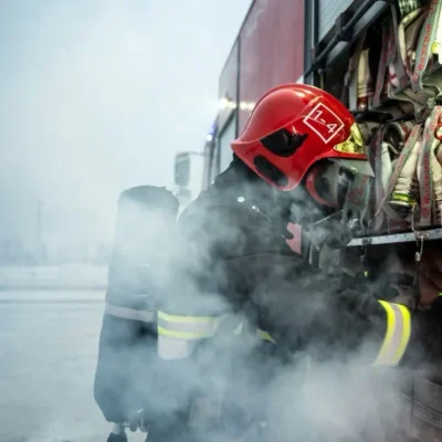 Incendiu într-un bloc din Medgidia. 15 persoane evacuate și un bărbat transportat la spital