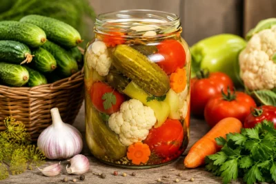 Greșeala fatală pe care mulți o fac la murături! Ce legume nu trebuie să pui NICIODATĂ în același borcan