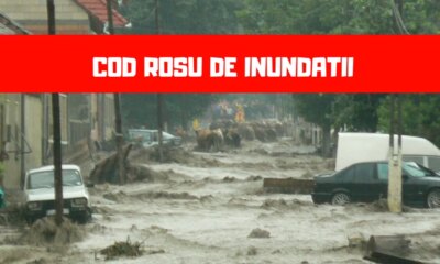 Prăpăd pe râurile din România! Cod roșu de viituri și inundații. Județele care pot fi măturate de ape