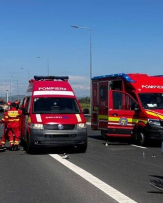 Dezastru pe Autostrada A1! Un șofer a pierdut controlul și a intrat direct în …