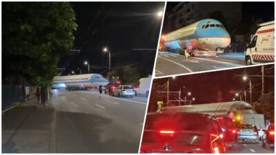 Imagini virale din Cluj: Un avion a blocat tot orașul! Ce se întâmplă, de fapt, cu aeronava de 52 de tone
