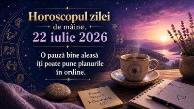 Horoscopul zilei de mâine, 22 iulie 2026. O pauză bine aleasă îți poate pune planurile în ordine