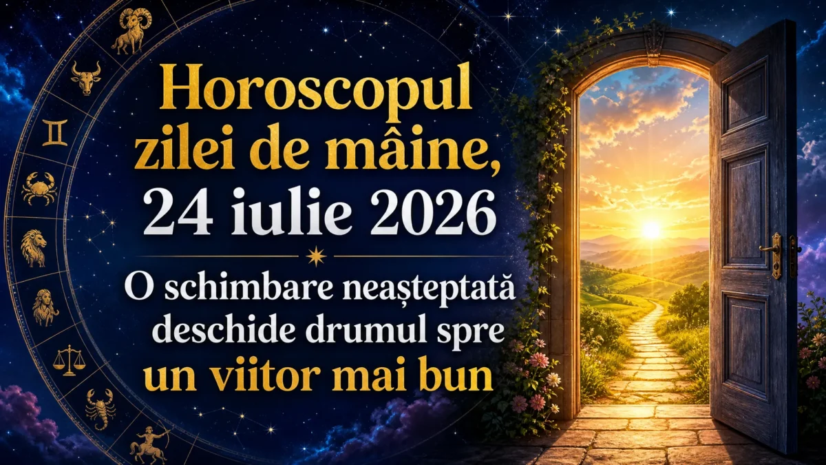 Horoscopul zilei de mâine, 24 iulie 2026. O schimbare neașteptată deschide drumul spre un viitor mai bun
