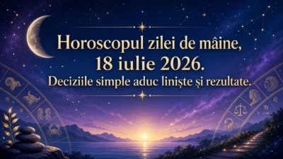 Horoscopul zilei de mâine, 18 iulie 2026. Deciziile simple aduc liniște și rezultate