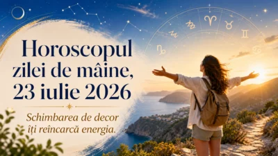 Horoscopul zilei de mâine, 23 iulie 2026. Schimbarea de decor îți reîncarcă energia