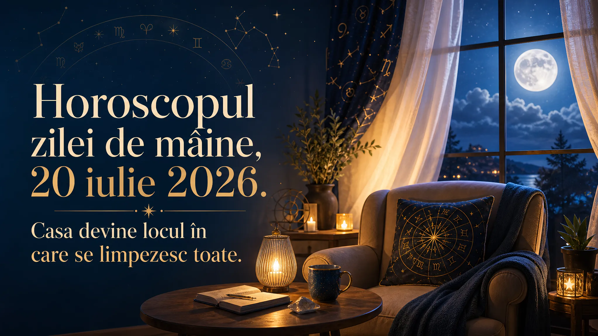 Horoscopul zilei de mâine, 20 iulie 2026. Casa devine locul în care se limpezesc toate