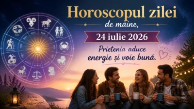 Horoscopul zilei de mâine, 24 iulie 2026. Prietenia aduce energie și voie bună