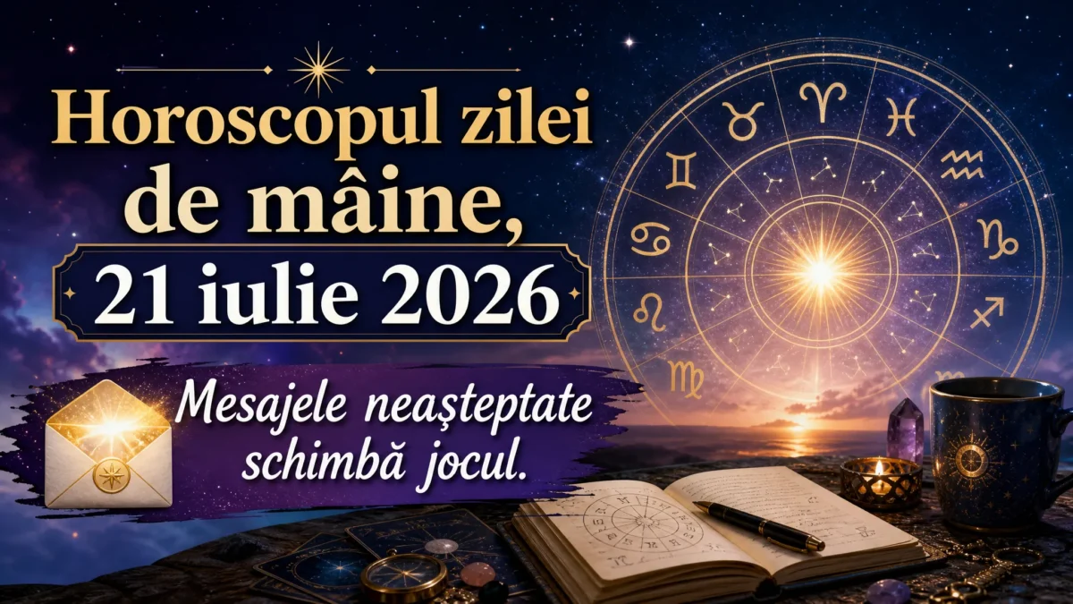 Horoscopul zilei de mâine, 21 iulie 2026. Mesajele neașteptate schimbă jocul