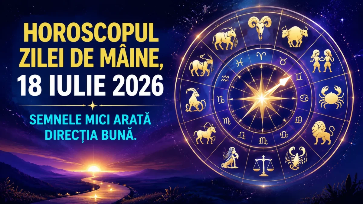 Horoscopul zilei de mâine, 18 iulie 2026. Semnele mici arată direcția bună