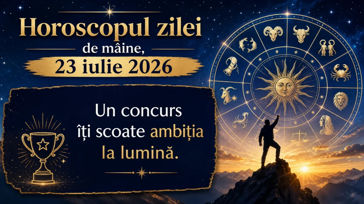 Horoscopul zilei de mâine, 23 iulie 2026. Un concurs îți scoate ambiția la lumină