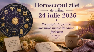 Horoscopul zilei de mâine, 24 iulie 2026. Recunoștința pentru lucrurile simple îți aduce fericirea