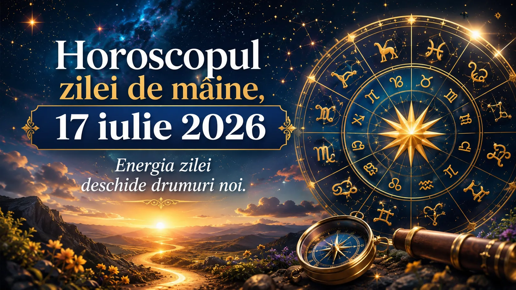 Horoscopul zilei de mâine, 17 iulie 2026. Energia zilei deschide drumuri noi