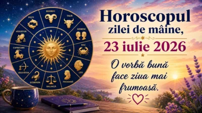 Horoscopul zilei de mâine, 23 iulie 2026. O vorbă bună face ziua mai frumoasă