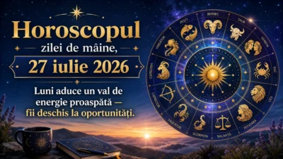 Horoscopul zilei de mâine, 27 iulie 2026. Luni aduce un val de energie proaspătă — fii deschis la oportunități
