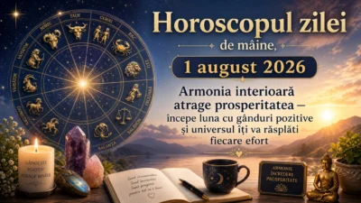 Horoscopul zilei de mâine, 1 august 2026. Armonia interioară atrage prosperitatea — începe luna cu gânduri pozitive și universul îți va răsplăti fiecare efort