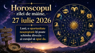 Horoscopul zilei de mâine, 27 iulie 2026. Luni, o oportunitate neașteptată îți poate schimba direcția — ai curajul să spui da