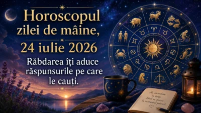 Horoscopul zilei de mâine, 24 iulie 2026. Răbdarea îți aduce răspunsurile pe care le cauți