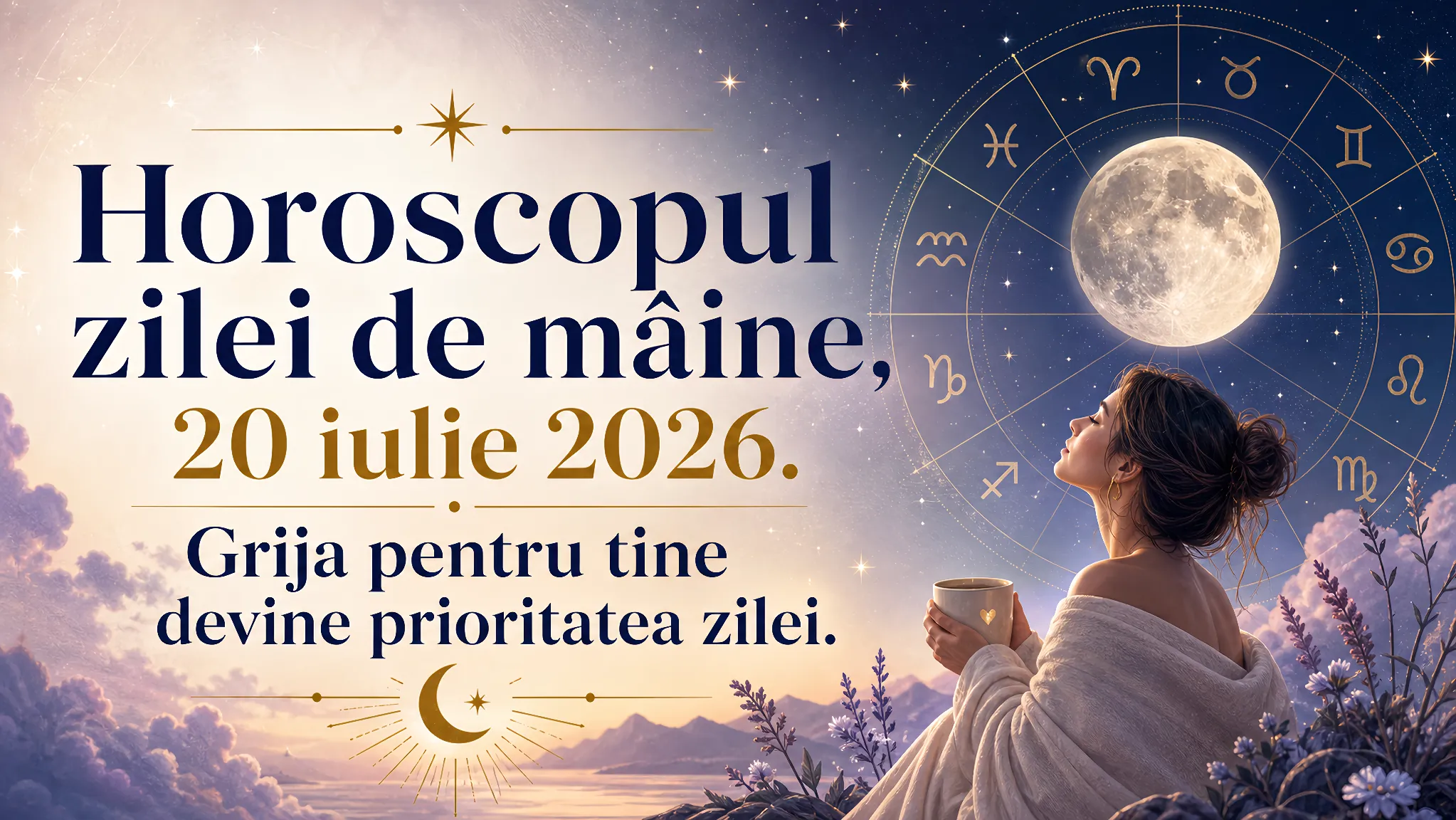 Horoscopul zilei de mâine, 20 iulie 2026. Grija pentru tine devine prioritatea zilei