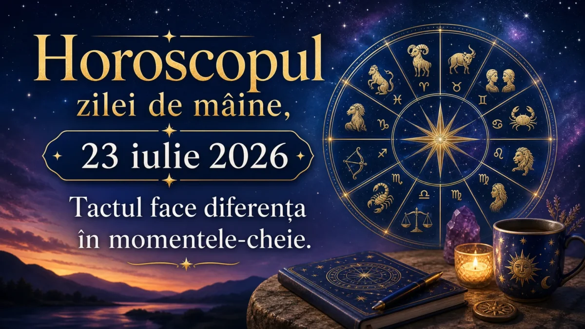Horoscopul zilei de mâine, 23 iulie 2026. Tactul face diferența în momentele-cheie