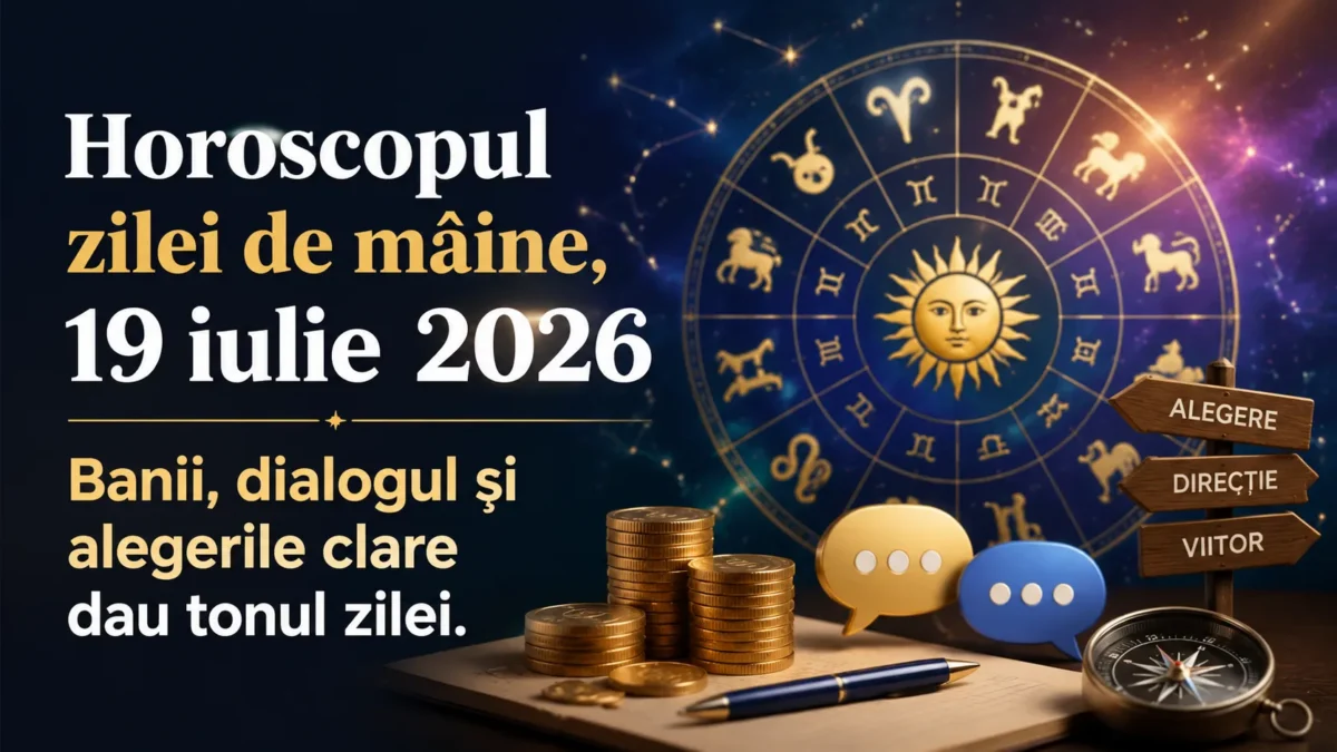 Horoscopul zilei de mâine, 19 iulie 2026. Banii, dialogul și alegerile clare dau tonul zilei