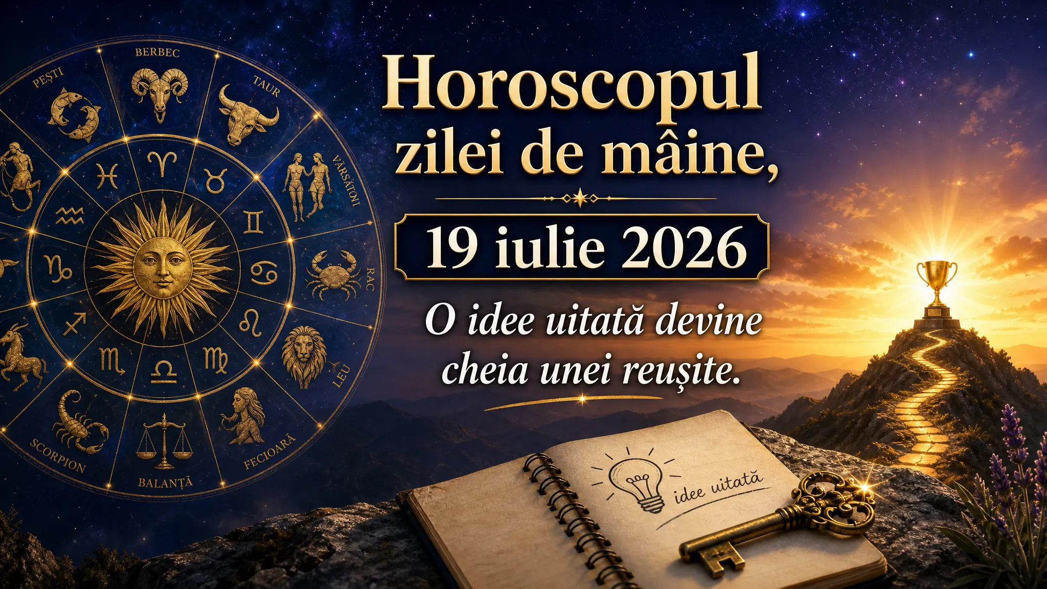 Horoscopul zilei de mâine, 19 iulie 2026. O idee uitată devine cheia unei reușite