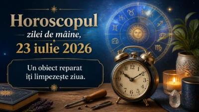 Horoscopul zilei de mâine, 23 iulie 2026. Un obiect reparat îți limpezește ziua