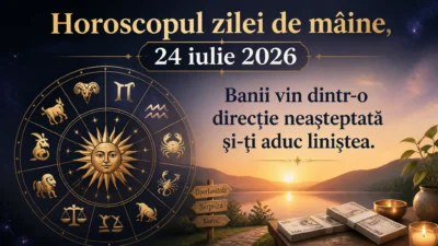 Horoscopul zilei de mâine, 24 iulie 2026. Banii vin dintr-o direcție neașteptată și-ți aduc liniștea