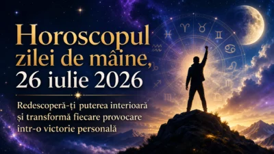 Horoscopul zilei de mâine, 26 iulie 2026. Redescoperă-ți puterea interioară și transformă fiecare provocare într-o victorie personală