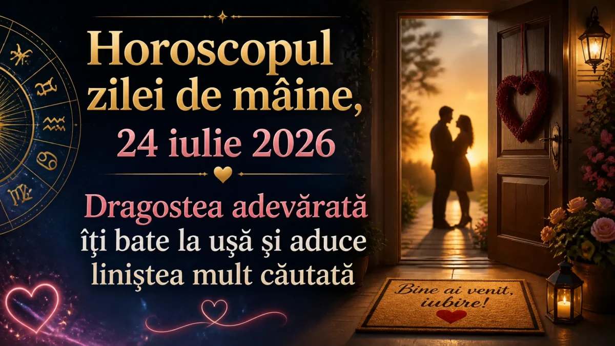 Horoscopul zilei de mâine, 24 iulie 2026. Dragostea adevărată îți bate la ușă și aduce liniștea mult căutată