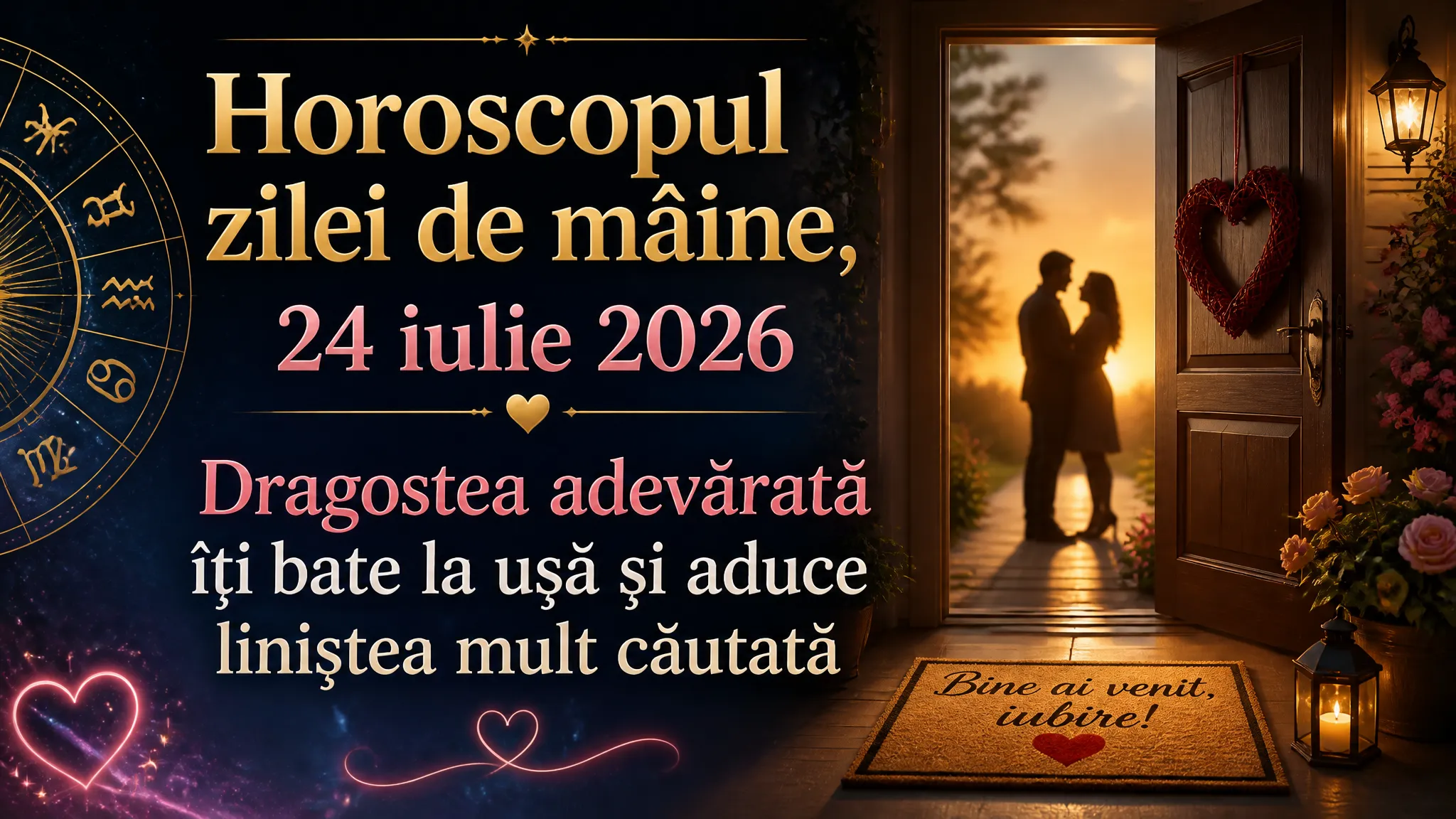 Horoscopul zilei de mâine, 24 iulie 2026. Dragostea adevărată îți bate la ușă și aduce liniștea mult căutată