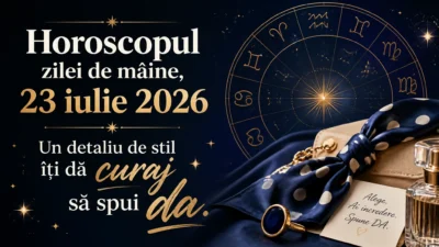 Horoscopul zilei de mâine, 23 iulie 2026. Un detaliu de stil îți dă curaj să spui da