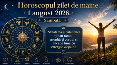 Horoscopul zilei de mâine, 1 august 2026. Sâmbătă, sănătatea și vitalitatea îți dau tonul — ascultă-ți corpul și începe luna cu energie deplină