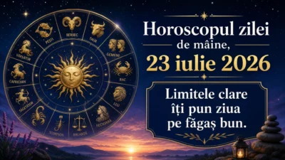 Horoscopul zilei de mâine, 23 iulie 2026. Limitele clare îți pun ziua pe făgaș bun