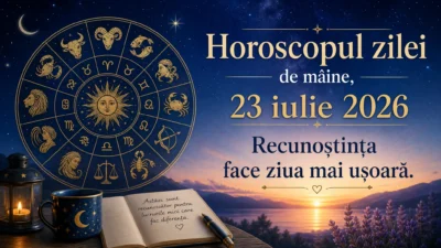 Horoscopul zilei de mâine, 23 iulie 2026. Recunoștința face ziua mai ușoară