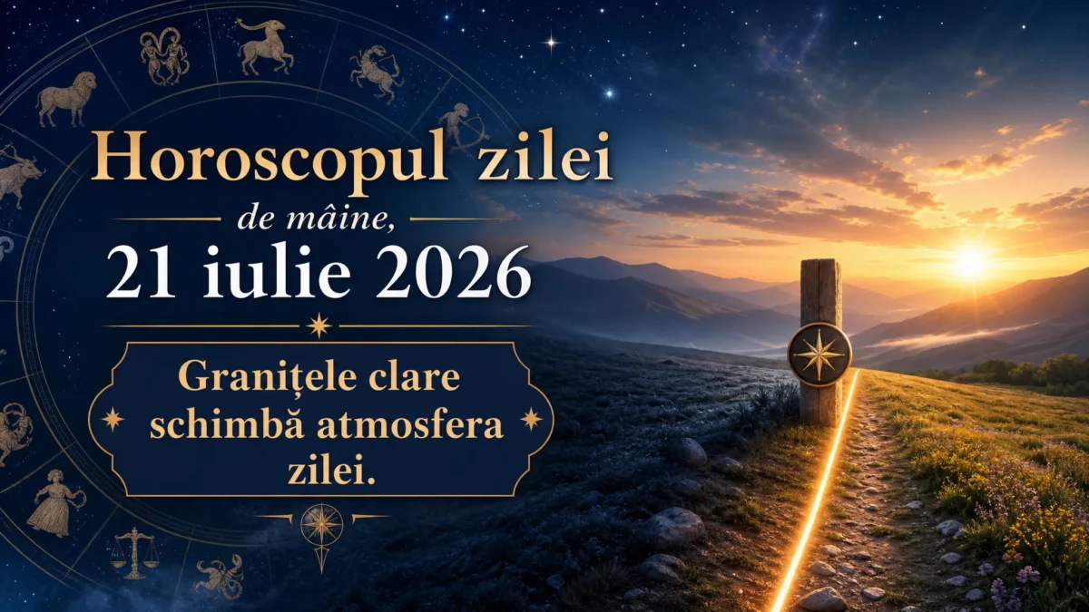 Horoscopul zilei de mâine, 21 iulie 2026. Granițele clare schimbă atmosfera zilei