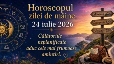 Horoscopul zilei de mâine, 24 iulie 2026. Călătoriile neplanificate aduc cele mai frumoase amintiri