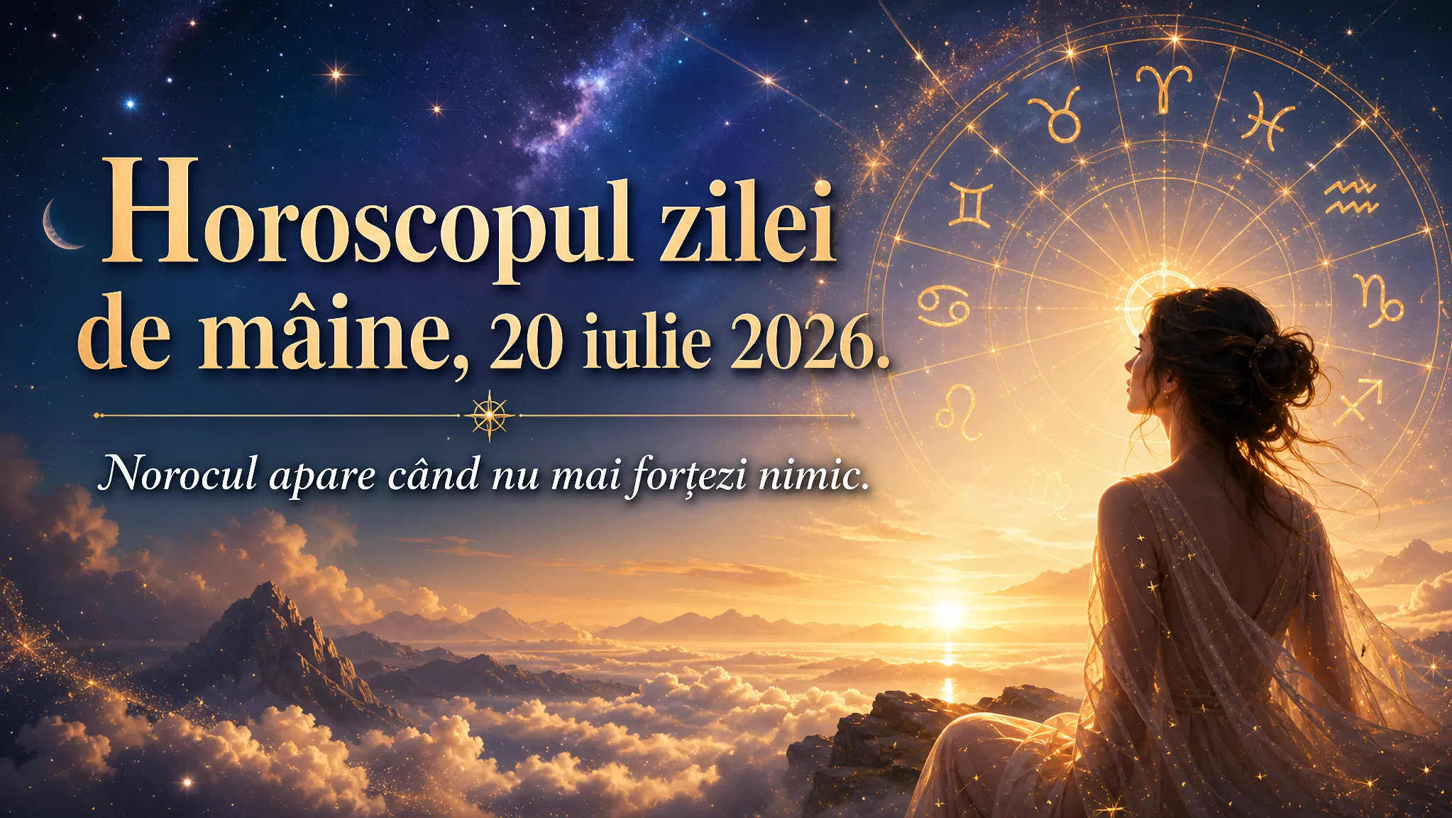 Horoscopul zilei de mâine, 20 iulie 2026. Norocul apare când nu mai forțezi nimic