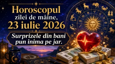 Horoscopul zilei de mâine, 23 iulie 2026. Surprizele din bani pun inima pe jar