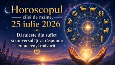 Horoscopul zilei de mâine, 25 iulie 2026. Dăruiește din suflet și universul îți va răspunde cu aceeași măsură