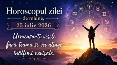 Horoscopul zilei de mâine, 25 iulie 2026. Urmează-ți visele fără teamă și vei atinge înălțimi nevisate