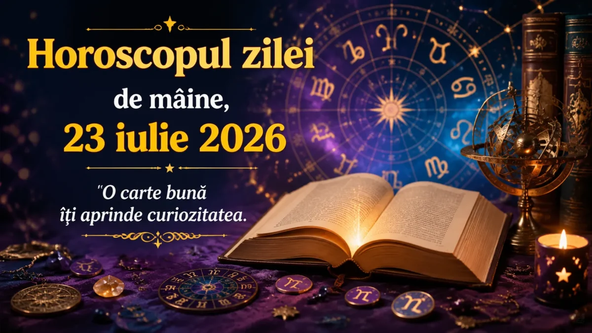 Horoscopul zilei de mâine, 23 iulie 2026. O carte bună îți aprinde curiozitatea