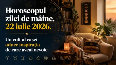 Horoscopul zilei de mâine, 22 iulie 2026. Un colț al casei aduce inspirația de care aveai nevoie