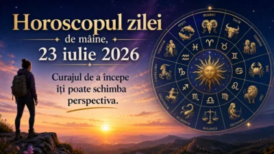 Horoscopul zilei de mâine, 23 iulie 2026. Curajul de a începe îți poate schimba perspectiva