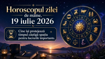 Horoscopul zilei de mâine, 19 iulie 2026. Cine își protejează timpul câștigă spațiu pentru lucrurile importante