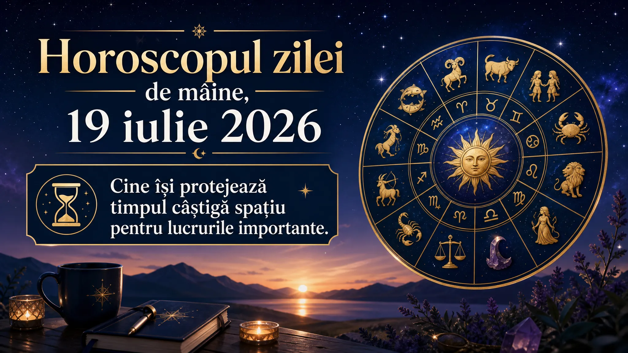 Horoscopul zilei de mâine, 19 iulie 2026. Cine își protejează timpul câștigă spațiu pentru lucrurile importante