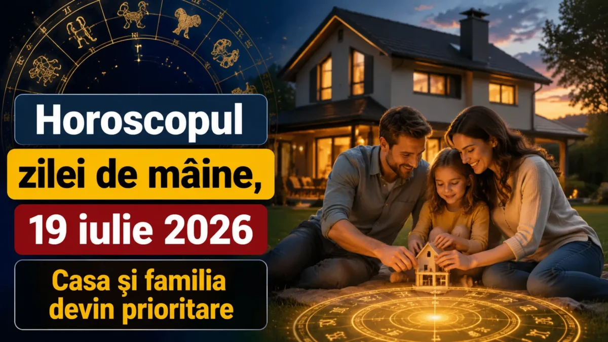 Horoscopul zilei de mâine, 19 iulie 2026. Casa și familia devin prioritare