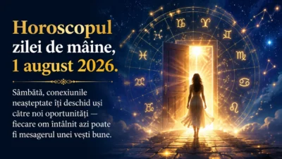 Horoscopul zilei de mâine, 1 august 2026. Sâmbătă, conexiunile neașteptate îți deschid uși către noi oportunități — fiecare om întâlnit azi poate fi mesagerul unei vești bune
